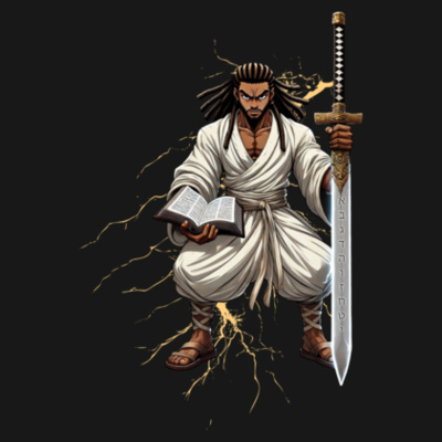 Hebrew Samurai Midweight Tee Design