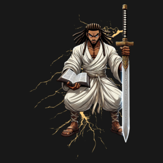 Hebrew Samurai Midweight Youth Tee Design